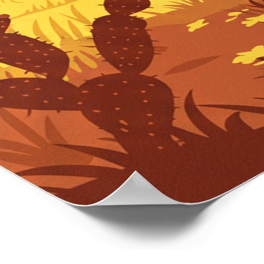 Vintage Grand Prairie Texas ポスター (角)