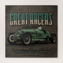 Vintage Grand Prix Racing Classic Race Car Garage 