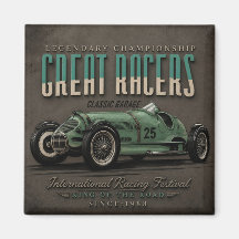 Vintage Grand Prix Racing Classic Race Car Garage 