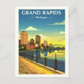 Vintage Grand Rapids Michigan ポストカード (正面)