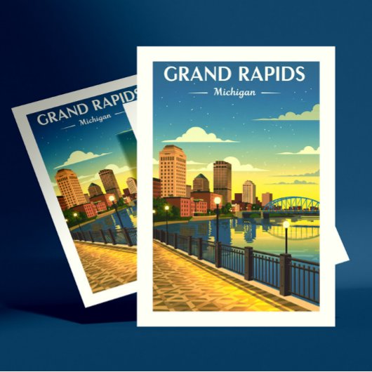 Vintage Grand Rapids Michigan ポストカード