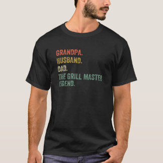 Vintage Grandpa The Grill Master Legend Fatheru201 Tシャツ