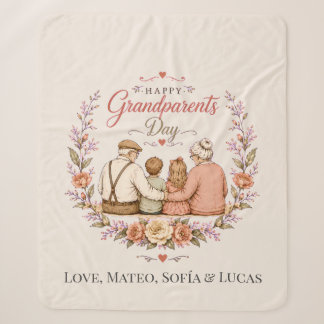 Vintage Grandparents Day / Abuelos Clásico シェルパブランケット
