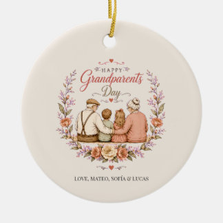 Vintage Grandparents Day / Abuelos Clásico セラミックオーナメント