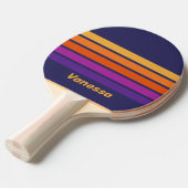 Vintage Grape Rainbow Across Striping with Name 卓球ラケット (正面アングル)