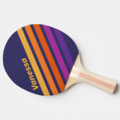 Vintage Grape Rainbow Angled Striping with Name 卓球ラケット (横)