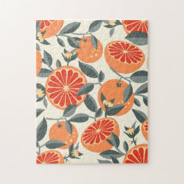 Vintage Grapefruit Citrus Pattern ジグソーパズル
