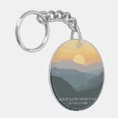 Vintage Great Smoky Mountains Sunset キーホルダー (正面左)