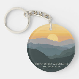 Vintage Great Smoky Mountains Sunset キーホルダー