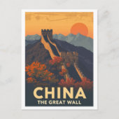 Vintage Great Wall of China ポストカード (正面)