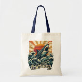 Vintage Great White Shark - Ocean Adventure トートバッグ (正面)