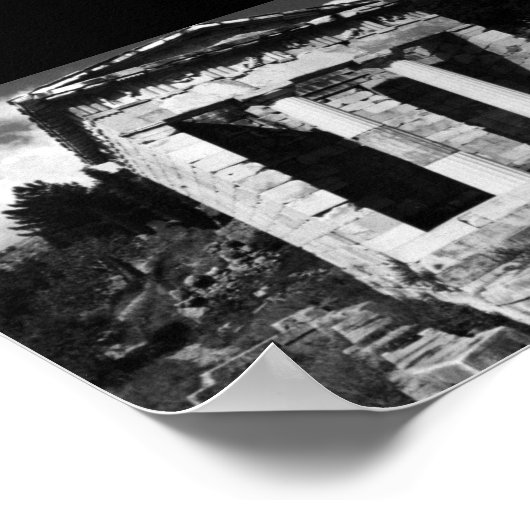 Vintage Greece Delphi Athenian Treasury ポスター (角)