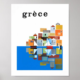 Vintage Greece Travel Picture Posters ポスター