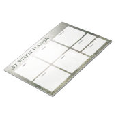 Vintage Green Academia Weekly Planner ノートパッド (アングル)