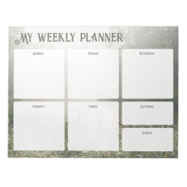 Vintage Green Academia Weekly Planner ノートパッド