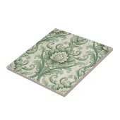 Vintage green botanical pattern タイル (側面)