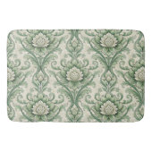 Vintage green botanical pattern バスマット (正面)