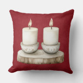 Vintage Green Christmas Throw Pillow クッション (正面)