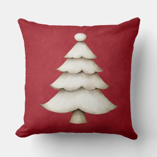 Vintage Green Christmas Throw Pillow クッション (正面)