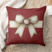 Vintage Green Christmas Throw Pillow クッション (ブランケット)