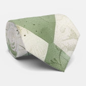 Vintage Green Harlequin Floral Script ネクタイ (ロール)