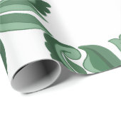 Vintage Green Ornate Botanical Pattern Wrapping ラッピングペーパー (ロールコーナー)
