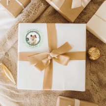 Vintage Green Plaid Christmas Photo