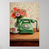 Vintage Green Telephone ポスター (正面)