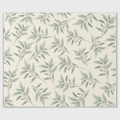 Vintage Greenery Botanical ラッピングペーパー (フラット)