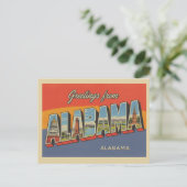 Vintage "Greetings from Alabama" ポストカード (スタンド正面)