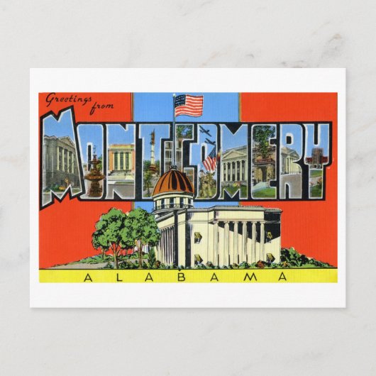 Vintage Greetings from Montgomery, Alabama ポストカード (正面)