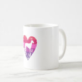 Vintage Greyhound Girl Valentines Day Gift Cute コーヒーマグカップ (正面右)
