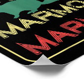 Vintage Groundhog Day Text Silhouette Awesome Grou ポスター (角)