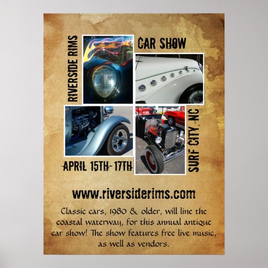 Vintage Grunge Style Event ポスター (正面)