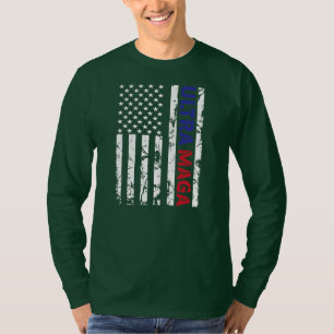 Vintage Grunge Ultra maga American Flag  Tシャツ