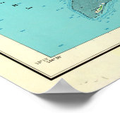 Vintage Guam Map (1965) ポスター (角)