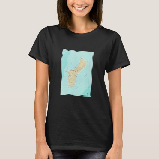 Vintage Guam Map  1970  Tシャツ (正面)