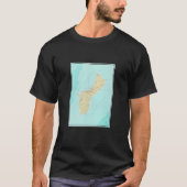 Vintage Guam Map  1970  Tシャツ (正面)