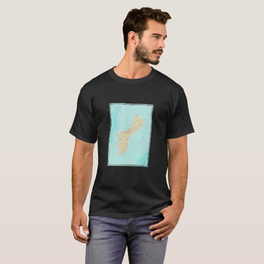 Vintage Guam Map  1970  Tシャツ (正面フル)