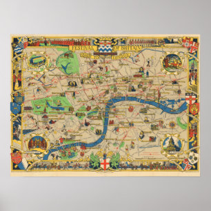 Vintage Guide To London Poster ポスター