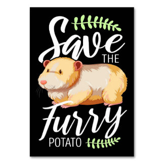 Vintage Guinea Pig Cute Animals Pet Owner Gift テーブルナンバー