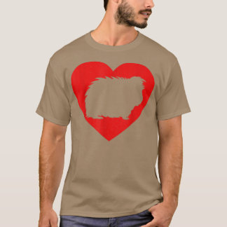 Vintage Guinea pig Red Heart Animal Lover Valentin Tシャツ