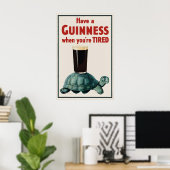Vintage Guinness Turtle Poster Print, Irish Beer ポスター (ホームオフィス)