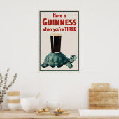 Vintage Guinness Turtle Poster Print, Irish Beer ポスター (キッチン)