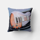 Vintage guitarist birthday gift クッション (裏面)