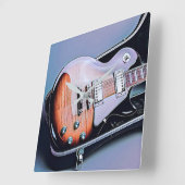 Vintage guitarist birthday gift スクエア壁時計 (傾斜)