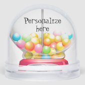 Vintage Gumball machine snowman snow globe  (裏面)