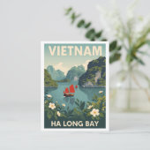 Vintage Ha Long Bay ポストカード (スタンド正面)