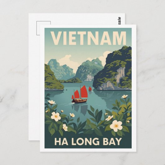 Vintage Ha Long Bay ポストカード (正面/裏面)