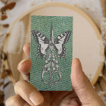 Vintage Hair Stylist Antique Scissor & Butterfly 名刺<br><div class="desc">Hair Stylist Antique Scissor & Butterfly Vintage Business Cards.</div>